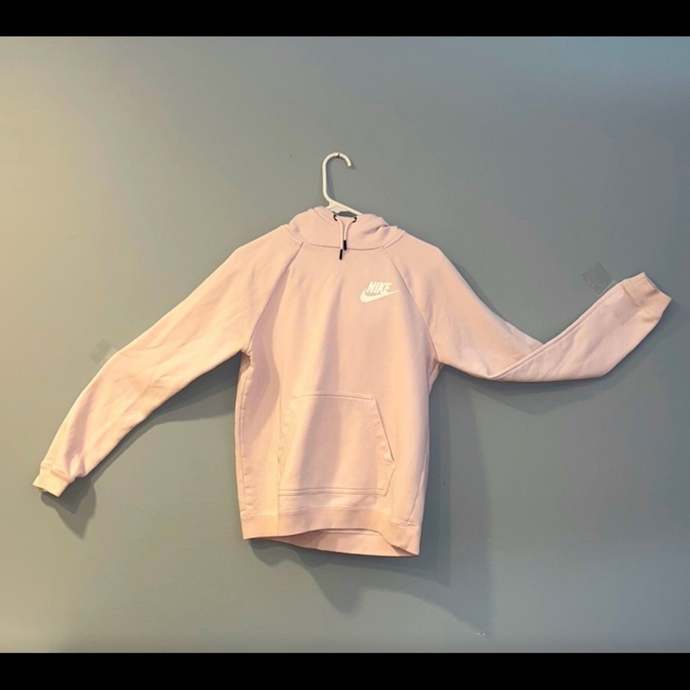 Light pink Nike hoodie/sweatshirt
